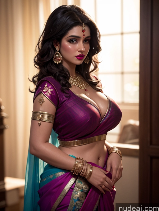 related ai porn images free for Woman Beautiful Lipstick Mumbai Detailed Busty Chubby Cleavage Dark Lighting Sari
