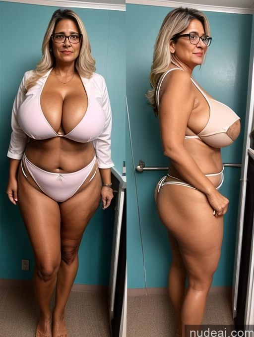 related ai porn images free for One Busty Huge Boobs Thick Tanned Skin Microkini Thong Front View Milf 80s Indian Doctor Lab Coat Glasses