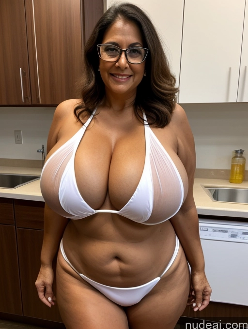 related ai porn images free for One Busty Huge Boobs Thick Tanned Skin Microkini Thong Front View 80s Indian Milf Glasses Lab Coat Doctor