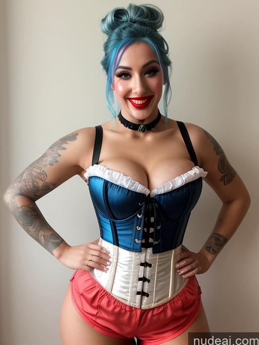 related ai porn images free for Busty Tattoos Lipstick Big Ass Skinny Big Hips Tall 20s Happy Blue Hair Pigtails White Athlete Corset Cosplay Clown Choker Crop Top High Heels Daisy Dukes