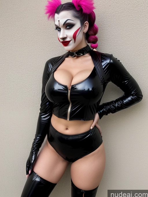 related ai porn images free for Superheroine Clown Harlequin Latex Cleavage Busty Skinny White Brunette Pigtails Goth Cosplay Crop Top Fantasy Armor