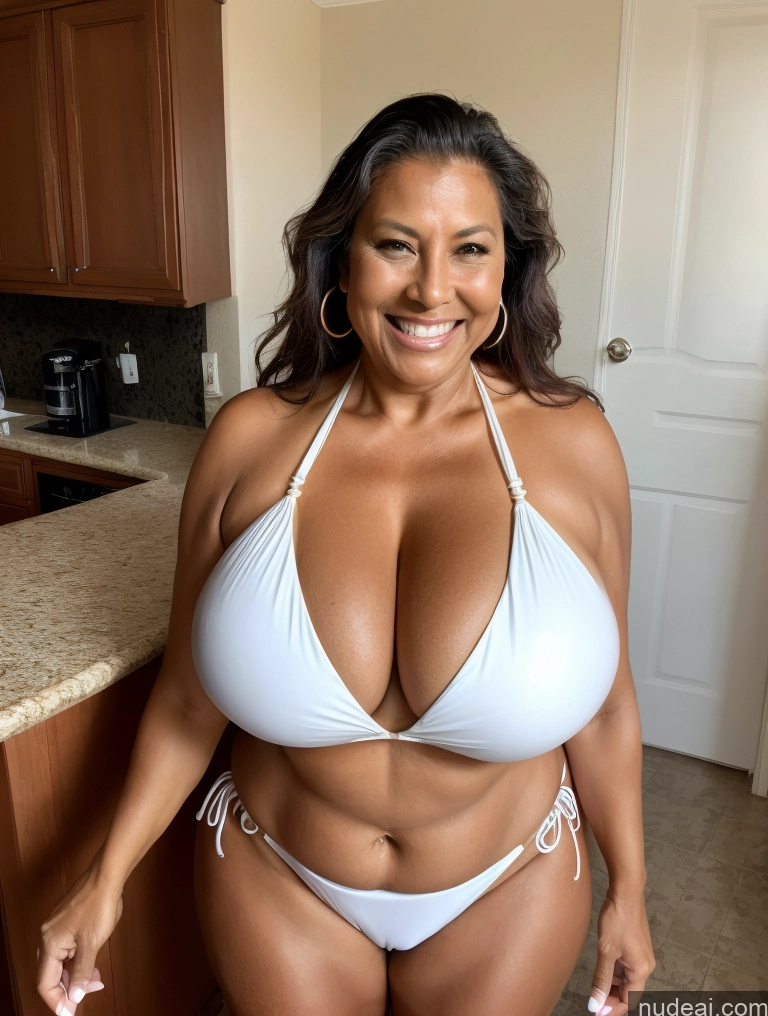 related ai porn images free for One Busty Huge Boobs Thick Tanned Skin Laughing Front View Microkini Thong 60s Native American Maid