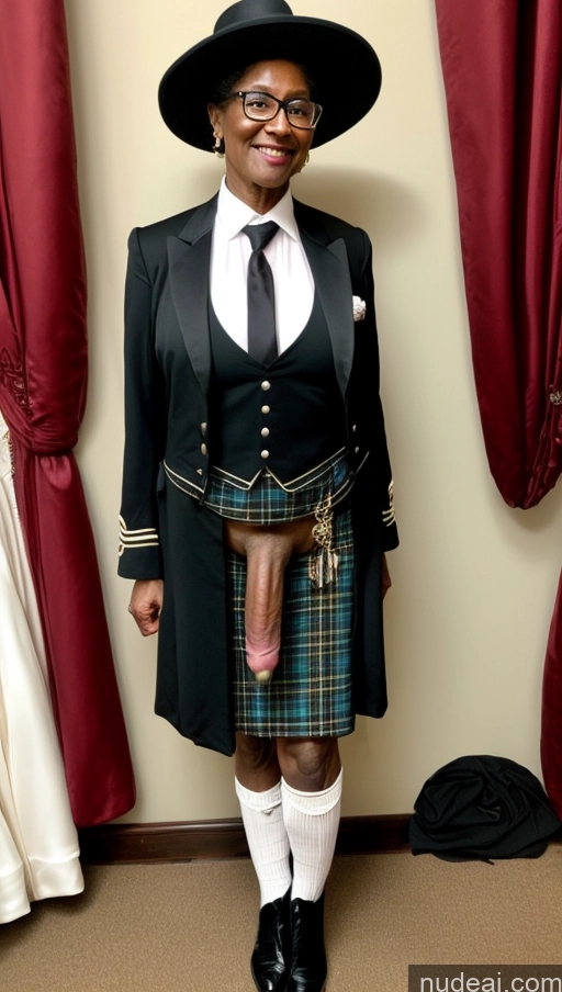 related ai porn images free for Abs Muscular Dark Skin Trans Girl With Erect Penis Milf Tailcoat Wedding Suit Tie Detailed Pubic Hair Kilt Glasses Short 70s Victorian Hat