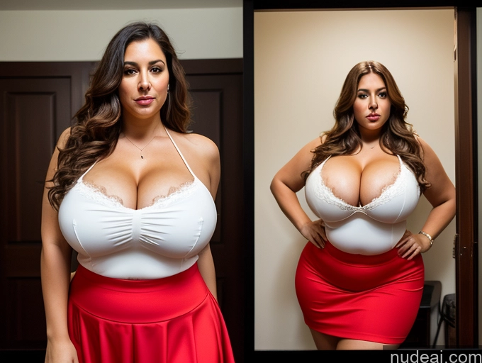 related ai porn images free for Woman One Busty Huge Boobs Big Ass Thick Chubby Big Hips Pubic Hair Long Hair 40s Serious Brunette White Blouse Long Skirt Cleavage Full Frontal High Heels Party