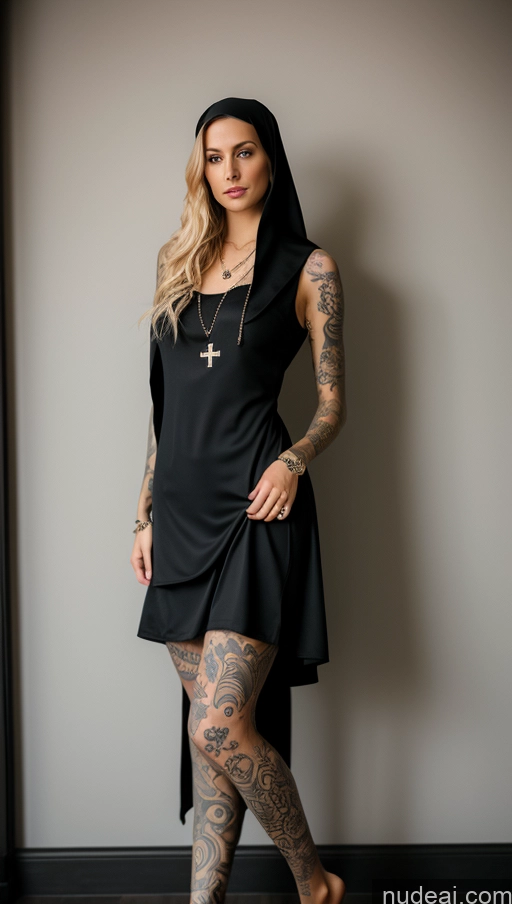 related ai porn images free for Woman One Beautiful Soft + Warm Jewelry Dark Lighting German Tattoos Blonde Small Tits Long Legs Short 20s Long Hair Nun