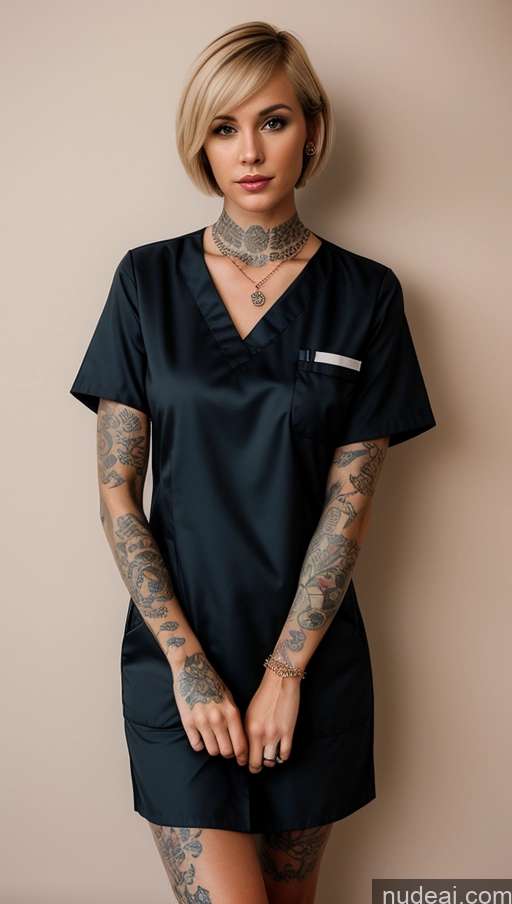 related ai porn images free for Woman One Beautiful Soft + Warm Jewelry Dark Lighting German Tattoos Blonde Small Tits Long Legs Short 20s Short Hair Nurse