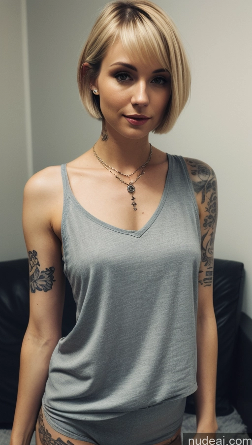 related ai porn images free for Woman One Beautiful Soft + Warm Jewelry Dark Lighting German Tattoos Blonde Small Tits Long Legs Short 20s Short Hair Nurse