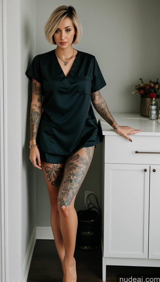 related ai porn images free for Woman One Beautiful Soft + Warm Jewelry Dark Lighting German Tattoos Blonde Small Tits Long Legs Short 20s Short Hair Nurse