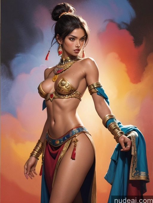 related ai porn images free for Indian Tanned Skin Tanned Skin Bangs Egyptian Filipina Native American Native American Illustration Watercolor Traditional Discworld Art By Boris Vallejo Boris Vallejo Art Style Impasto, Wlop Bangs Long Hair Straight Hair Bun Indian Ponytail Topless Woman Breasts Tall Dark Skin Big Hips Abs