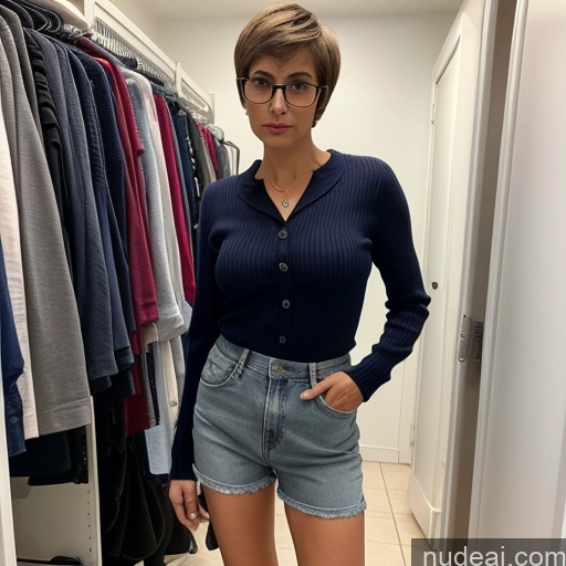 related ai porn images free for Short Skinny Busty Glasses 50s Serious Short Hair Czech Changing Room Casual Stylish