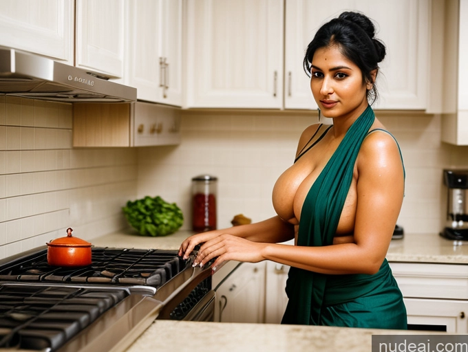related ai porn images free for Big Hips Oiled Body Sexy Face Indian Cleavage Perfect Boobs Serious Black Hair 20s Kitchen Cooking Hair Bun Sari Front View Woman