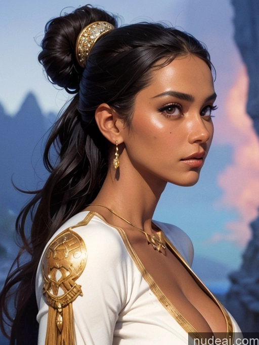 related ai porn images free for Tanned Skin Tanned Skin Egyptian Filipina Native American Illustration Watercolor Traditional Discworld Art By Boris Vallejo Boris Vallejo Art Style Impasto, Wlop POV Focus Sex Long Hair Straight Hair Bun Indian Topless Woman Breasts Tall Big Hips Detailed Dark Skin Small Tits