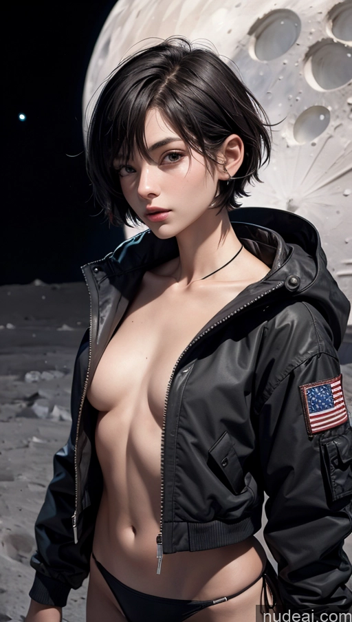 related ai porn images free for Close-up View Short Hair 18 Small Tits Skinny Parka Bikini Moon