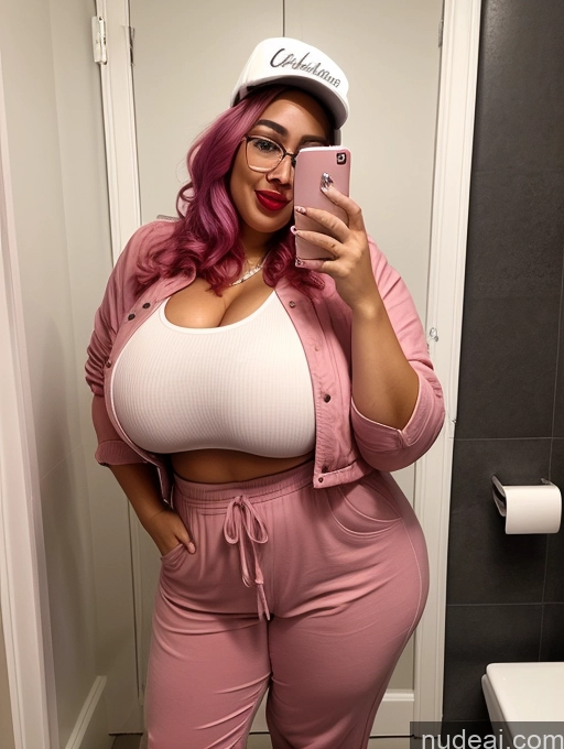 related ai porn images free for Busty Huge Boobs Beautiful Glasses Lipstick Big Ass Thick Chubby Fat Big Hips Short Laughing Pink Hair Latina Bathroom Mirror Selfie Miss Universe Model Hat Jacket Jumpsuit