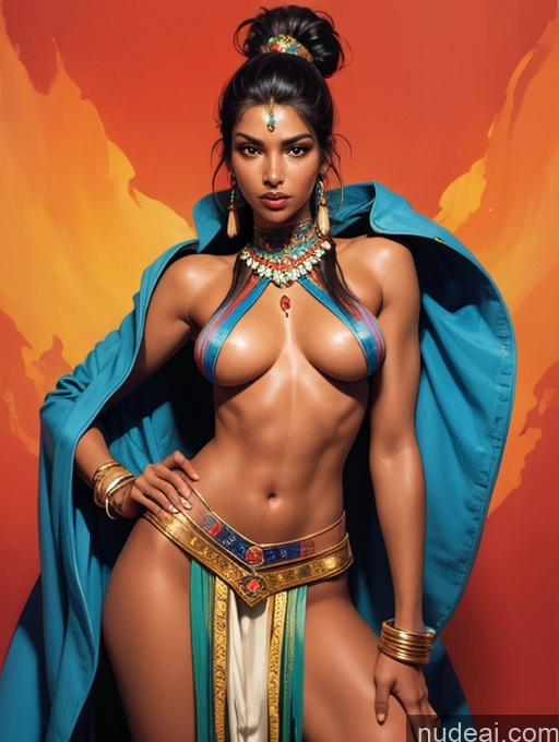 related ai porn images free for Indian Tanned Skin Tanned Skin Bangs Egyptian Filipina Native American Native American Illustration Watercolor Traditional Discworld Art By Boris Vallejo Boris Vallejo Art Style Impasto, Wlop Bangs Long Hair Straight Hair Bun Indian Ponytail Topless Woman Breasts Tall Dark Skin Big Hips Abs