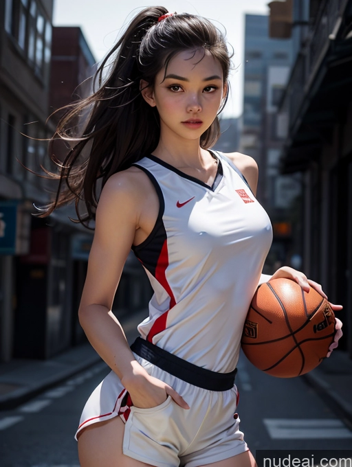 related ai porn images free for Woman One Beautiful Fairer Skin 18 Seductive Black Hair Long Hair Asian Dark Lighting Front View Basketball Street