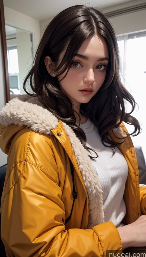 related ai porn images free for Close-up View Parka Pajamas Brunette Slicked Skinny