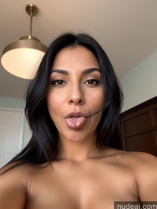 related ai porn images free for Woman One 30s Sexy Face Black Hair Long Hair Indian Bedroom Front View Blowjob Nude Topless Perfect Boobs