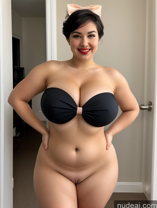 related ai porn images free for Model Busty Huge Boobs Big Ass Big Hips Lipstick 18 Happy Black Hair White Fairer Skin Front View Nude Pixie Bows