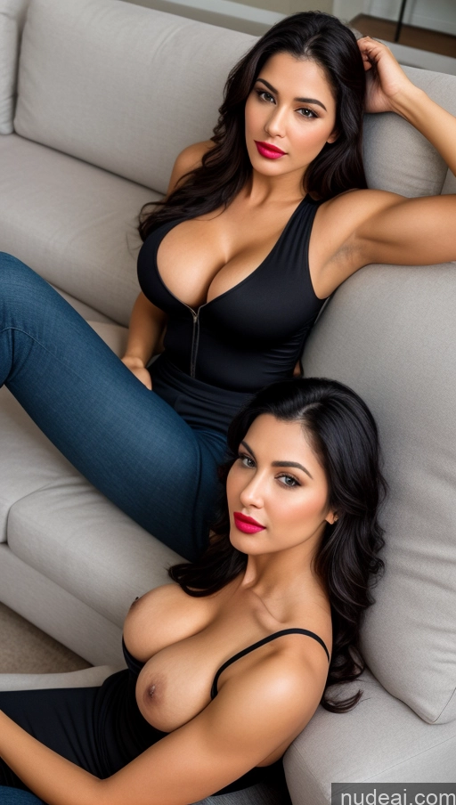 related ai porn images free for Big Ass Abs Black Hair Front View On Back Sexy Face Woman Busty Perfect Boobs Beautiful Lipstick Perfect Body 40s Seductive Long Hair Indian Couch Jeans Tank Top Jumpsuit