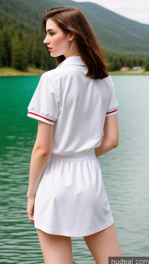 related ai porn images free for 18 Back View Sorority Illustration Lake Traditional Polo Shirt High Socks Simple Fairer Skin