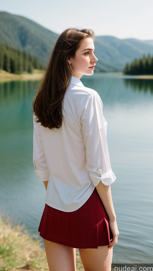 related ai porn images free for 18 Back View Sorority Illustration Lake Traditional Polo Shirt High Socks Simple Fairer Skin