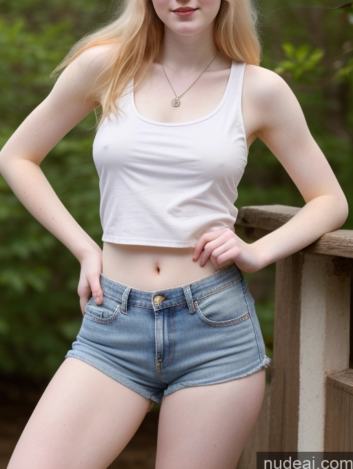 related ai porn images free for Fairer Skin Pubic Hair 18 Short Shorts Small Tits Jeans Tank Top