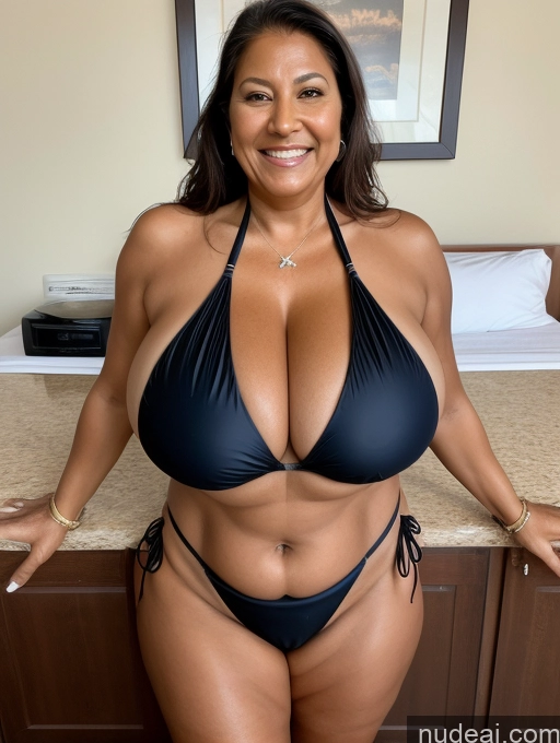 related ai porn images free for One Busty Huge Boobs Thick Tanned Skin Laughing Native American Front View Microkini Thong 60s Maid
