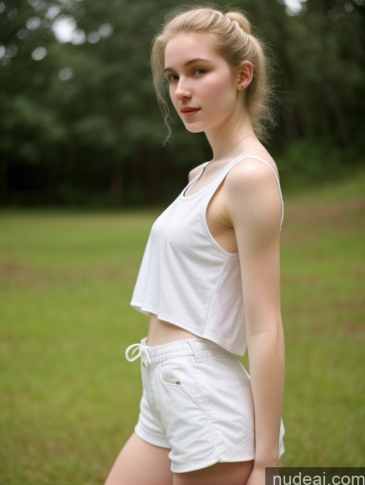 related ai porn images free for Fairer Skin Pubic Hair 18 Small Tits Short Shorts Tank Top Side View