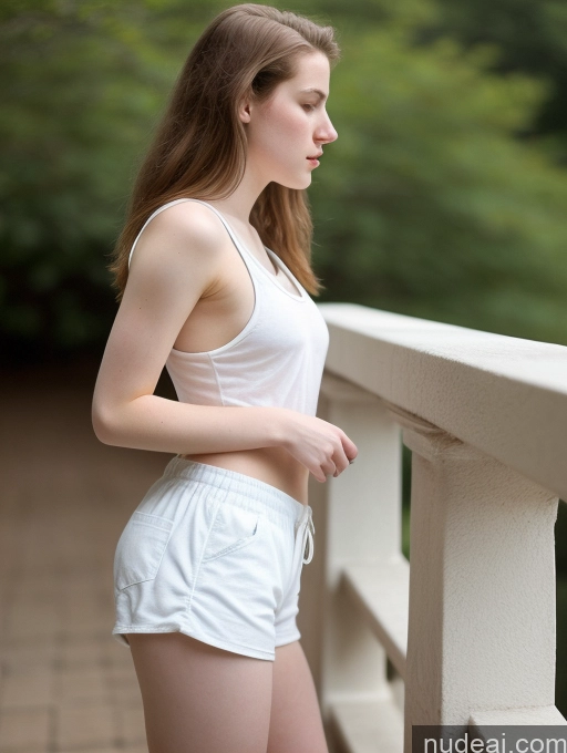 related ai porn images free for Fairer Skin Pubic Hair 18 Small Tits Short Shorts Tank Top Side View