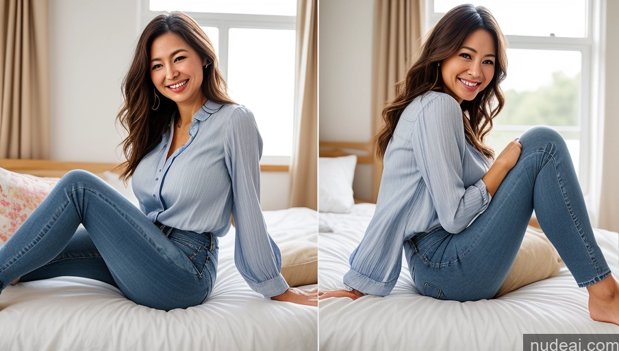 related ai porn images free for One Small Tits Small Ass Thick Happy Messy Soft + Warm Front View Bright Lighting Jeans 30s Japanese Woman Blouse