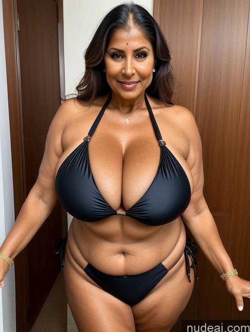 related ai porn images free for Milf One Busty Huge Boobs Thick Tanned Skin Front View Microkini Thong 70s Indian Witch