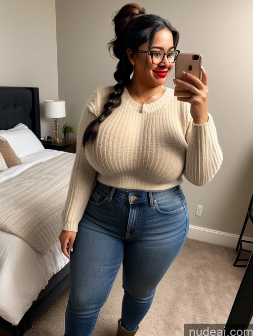 related ai porn images free for Lingerie Model Busty Huge Boobs Glasses Beautiful Lipstick Big Ass Thick Chubby Big Hips Short 20s Laughing Black Hair Pigtails Latina Mirror Selfie Bedroom Jeans Sweater Boots