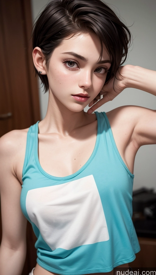 related ai porn images free for Close-up View Pixie 18 Small Tits Skinny Tank Top