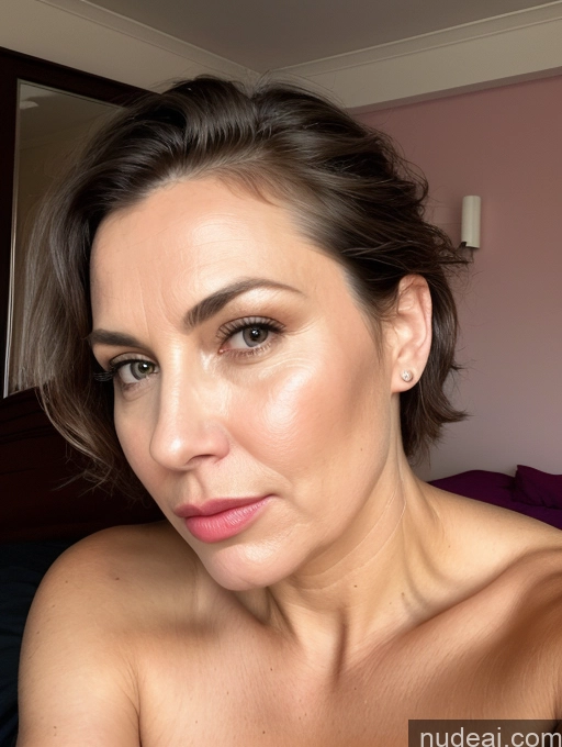 related ai porn images free for Milf One Busty Thick Fairer Skin Oiled Body 40s Pouting Lips Brunette Messy British Mirror Selfie Bedroom Side View Nude Dark Lighting