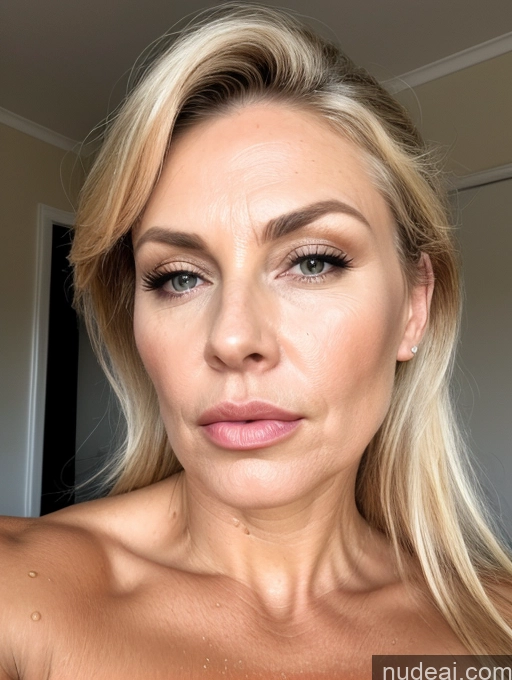 related ai porn images free for Milf One Busty Thick Fairer Skin Oiled Body 40s Pouting Lips British Bedroom Nude Dark Lighting Cumshot Close-up View Blonde Ponytail