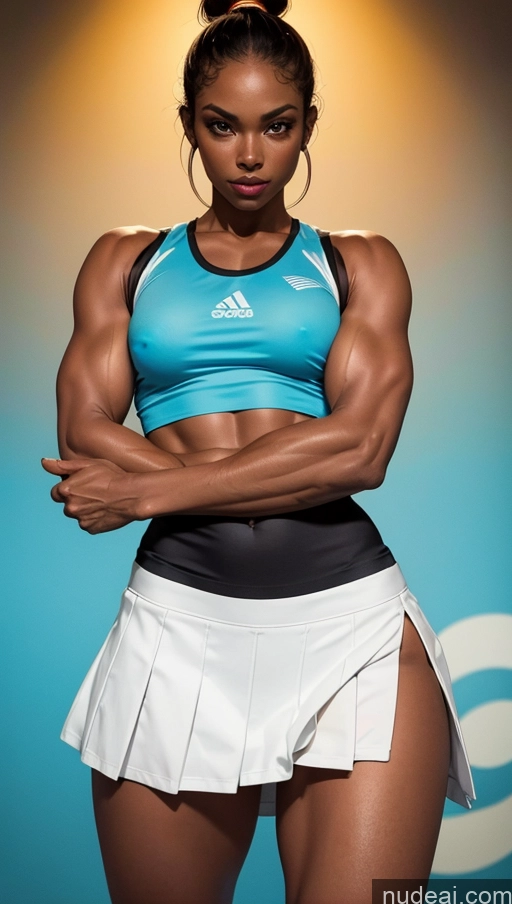 related ai porn images free for Athlete Busty Muscular Perfect Body Dark Skin 20s Seductive Black Micro Skirt Sports Tennis Tank Top Detailed Ponytail Sexy Face Art By Boris Vallejo Boris Vallejo Art Style