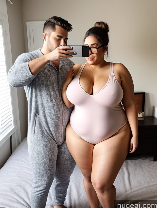 related ai porn images free for Fat Detailed Chubby Big Hips Thick Big Ass Lipstick Huge Boobs Busty Glasses Hair Bun Bedroom Mirror Selfie Onesie Woman + Man