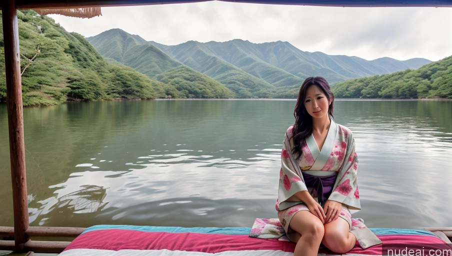 related ai porn images free for One Sexy Face Front View Woman Messy Japanese Lake Kimono 30s Bright Lighting Soft + Warm