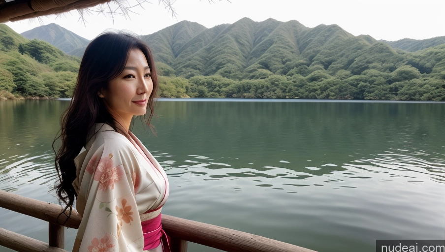 related ai porn images free for One Sexy Face Front View Woman Messy Japanese Lake Kimono 30s Bright Lighting Soft + Warm