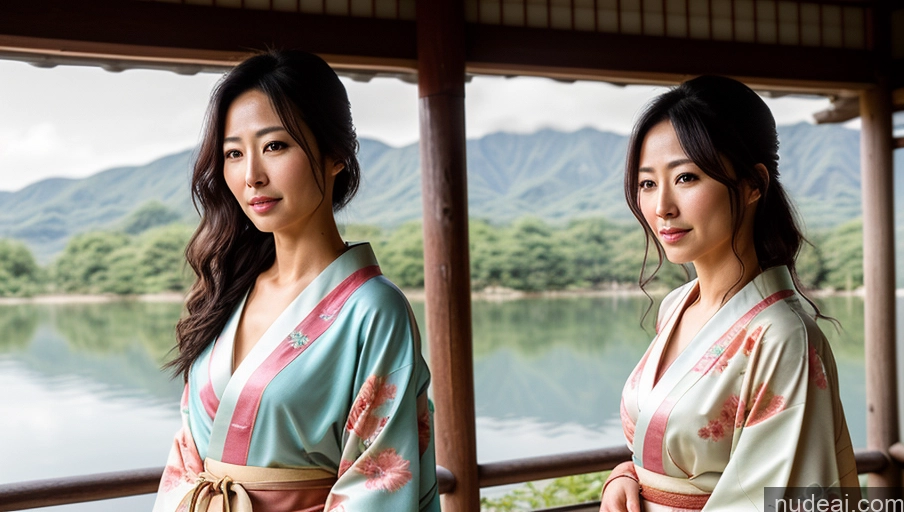 related ai porn images free for One Sexy Face Front View Woman Messy Japanese Lake Kimono 30s Bright Lighting Soft + Warm