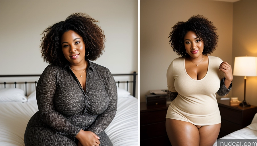 related ai porn images free for One Sexy Face Curly Hair Warm Anime Front View Woman 30s Bedroom Black Chubby Professor
