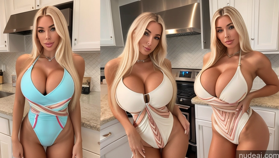 related ai porn images free for Huge Boobs Blonde Two 20s One Piece Swimsuit Bimbo Kitchen