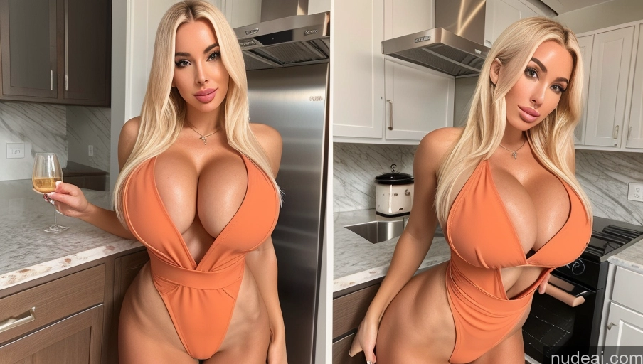 related ai porn images free for Huge Boobs Blonde Two 20s One Piece Swimsuit Bimbo Kitchen