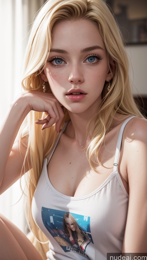 related ai porn images free for Close-up View Tank Top Pajamas 18 Fairer Skin Skinny Blonde Long Hair