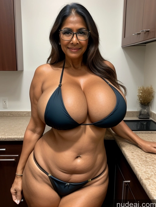 related ai porn images free for Milf One Busty Huge Boobs Thick Tanned Skin Front View Microkini Thong 70s Indian Glasses Lab Coat