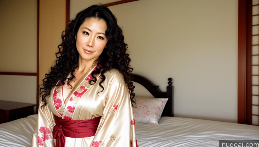 related ai porn images free for Woman One 40s Sexy Face Film Photo Bedroom Front View Kimono Detailed Curly Hair Japanese Angel