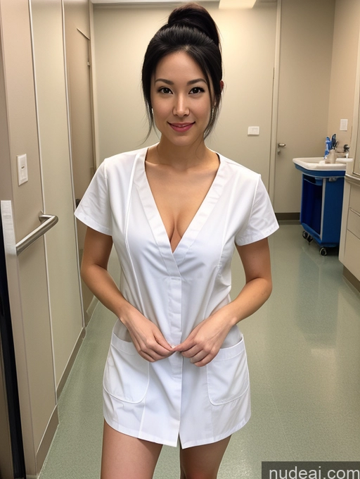 related ai porn images free for Woman Beautiful Perfect Body Hospital Bright Lighting Nurse Cleavage Front View Small Tits Fairer Skin Asian Black Hair Ponytail 20s