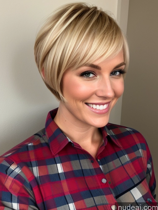 related ai porn images free for Short Hair Laughing Blonde 30s Tall Big Ass Busty Beautiful British Front View Model Lumberjack