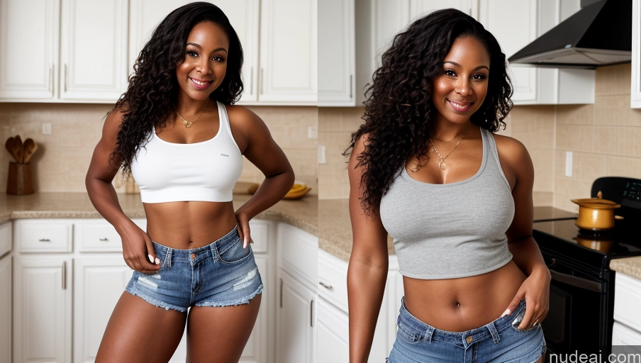 related ai porn images free for One Front View Kitchen 40s Bright Lighting Small Ass Small Tits Thick Black Daisy Dukes Crop Top Long Hair Dark Fantasy Dark Skin